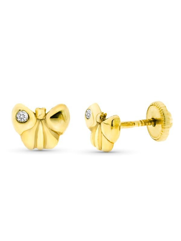 9K PENDIENTES ORO AMARILLO MARIPOSA...