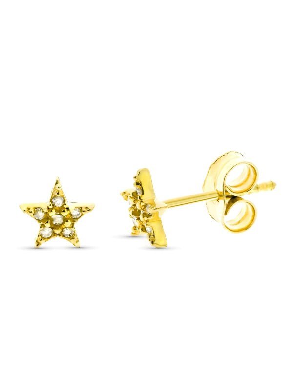 18K PENDIENTES ORO AMARILLO ESTRELA...