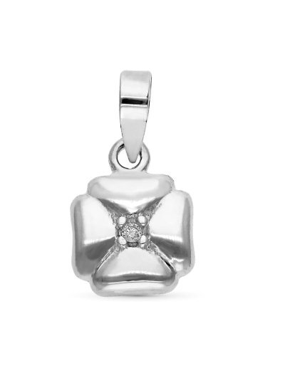 9K COLGANTE ORO BLANCO...