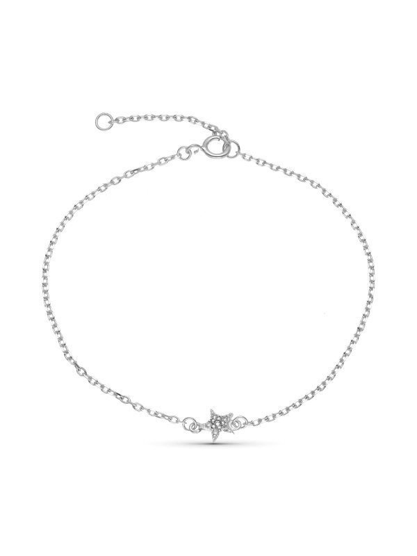 9K PULSERA ORO BLANCO ESTRELLA...