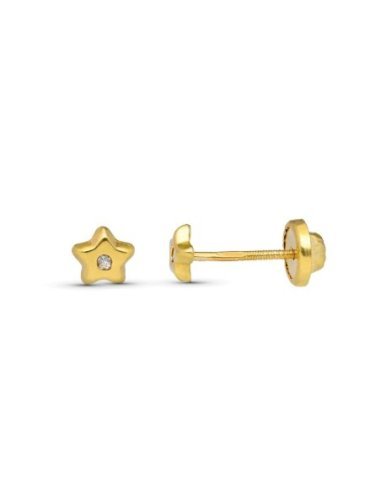 9K PENDIENTES ORO AMARILLO DIAMANTES...