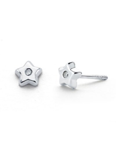 9K PENDIENTES ORO BLANCO...