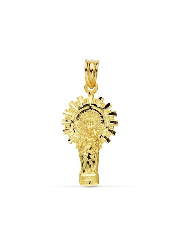 9K VIRGEN PILAR SILUETA 28X15 MM
