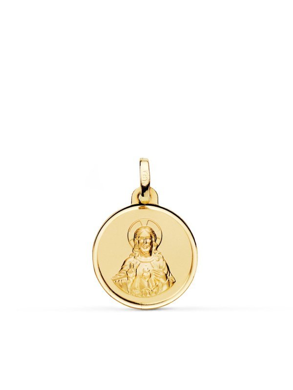 9K MEDALLA CORAZON JESUS BISEL 16 MM