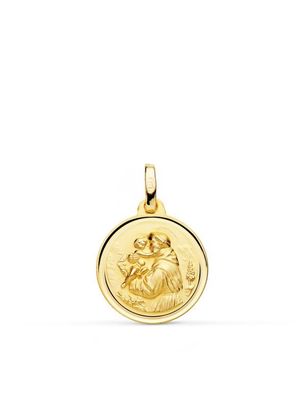 9K MEDALLA ORO AMARILLO SAN ANTONIO...