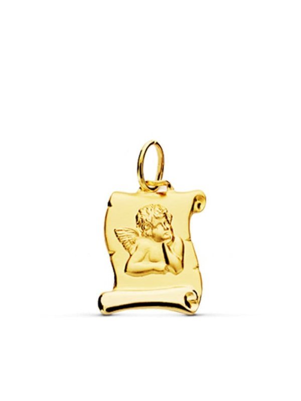 9K MEDALLA ORO AMARILLO PERGAMINO...