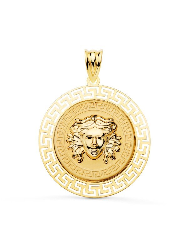 18K MEDALLA ORO AMARILLO MEDUSA CON...