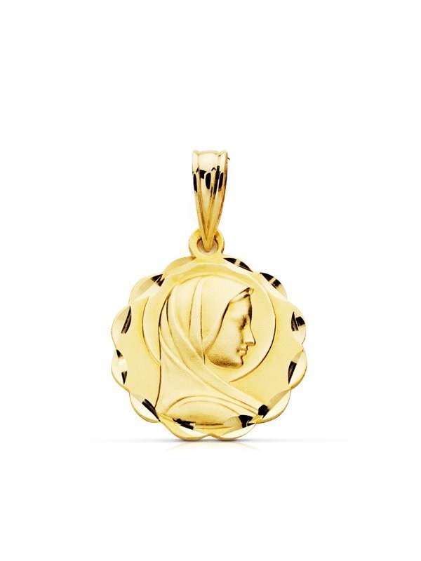 18K MEDALLA VIRGEN NIÑA 16X14 MM