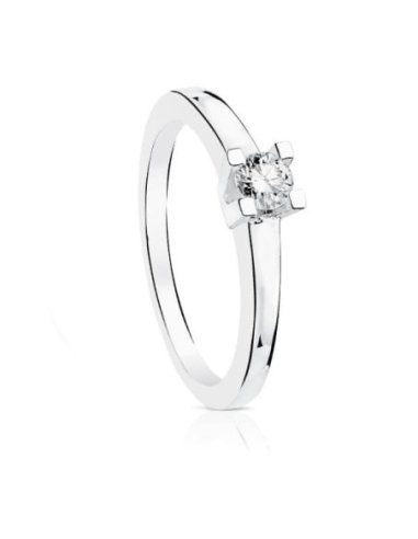18K SOLITARIO ORO BLANCO DIAMANTE...