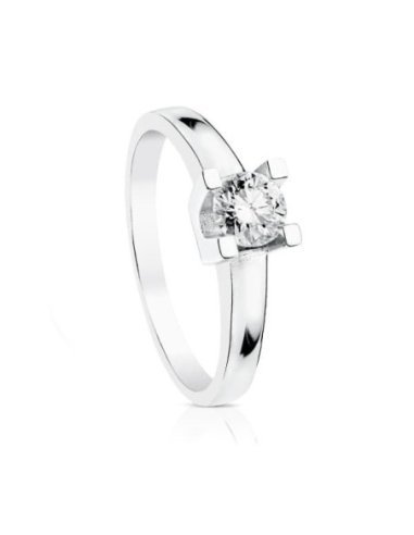 18K SOLITARIO ORO BLANCO DIAMANTE...