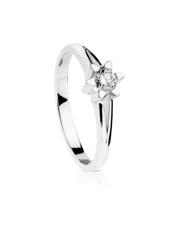 18K SOLITARIO DIAMANTE TALLA...
