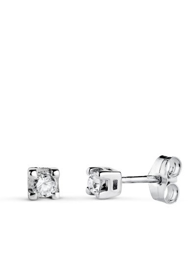 18K PENDIENTES ORO BLANCO...
