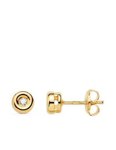 18K PENDIENTES CHATON...