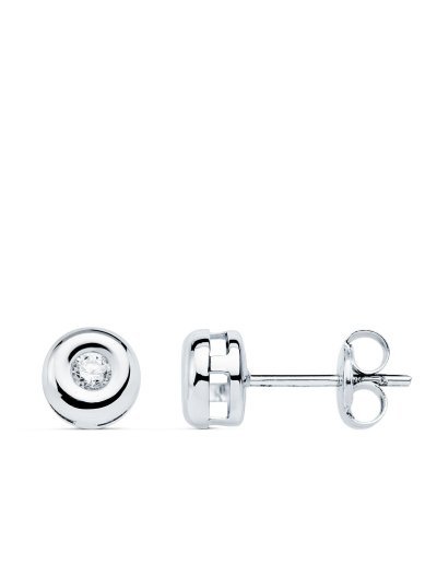 18K PENDIENTES CHATON...
