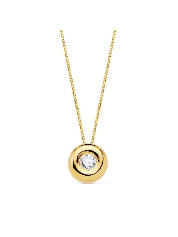 18K GARGANTILLA ORO AMARILLO CHATON...