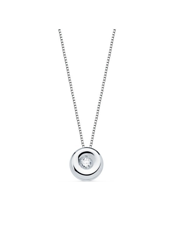 18K GARGANTILLA ORO BLANCO CHATON...