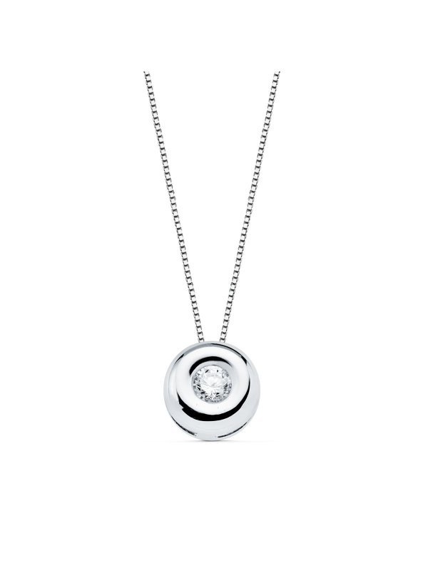 18K GARGANTILLA ORO BLANCO CHATON...