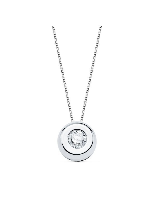 18K GARGANTILLA ORO BLANCO CHATON...