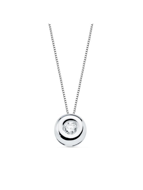 18K GARGANTILLA ORO BLANCO CHATON...