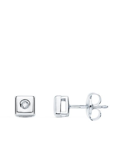 18K PENDIENTES CHATON...