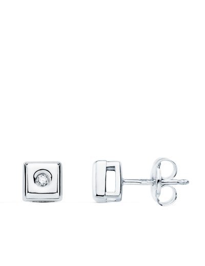 18K PENDIENTES CHATON...