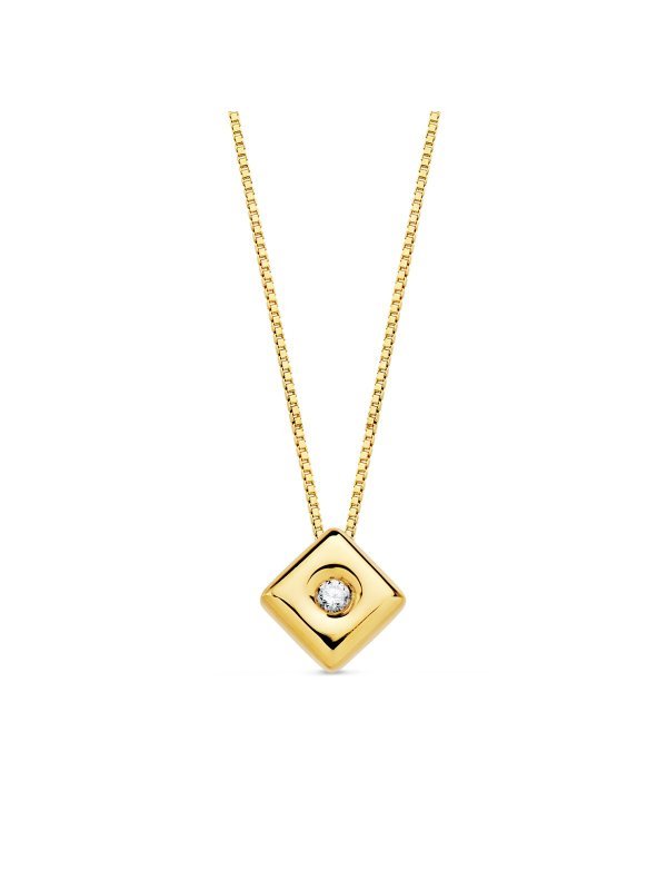 18K GARGANTILLA ORO AMARILLO CHATON...