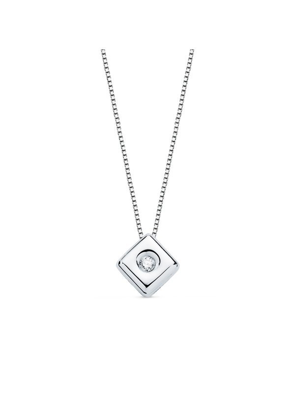 18K GARGANTILLA ORO BLANCO CHATON...
