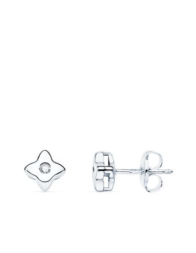 18K PENDIENTES ORO BLANCO...