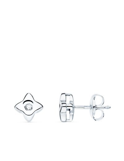 18K PENDIENTES ORO BLANCO...