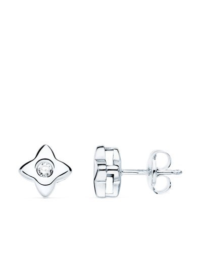 18K PENDIENTES ORO BLANCO...