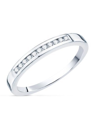 18K SORTIJA ORO BLANCO 11 DIAMANTES...