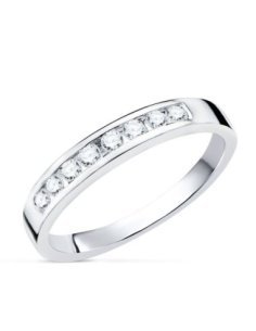 18K ALIANZA 8 DIAMANTES ORO...