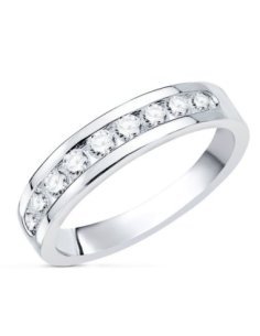18K ALIANZA 9 DIAMANTES ORO...