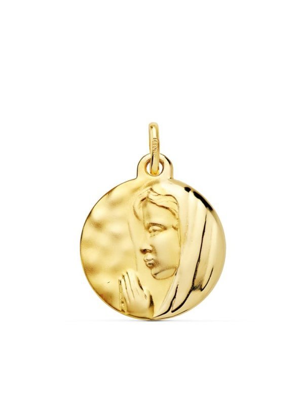 18K MEDALLA VIRGEN MARIA " REINA DE...