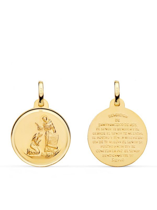 18K MEDALLA ORO AMARILLO BENDICION DE...