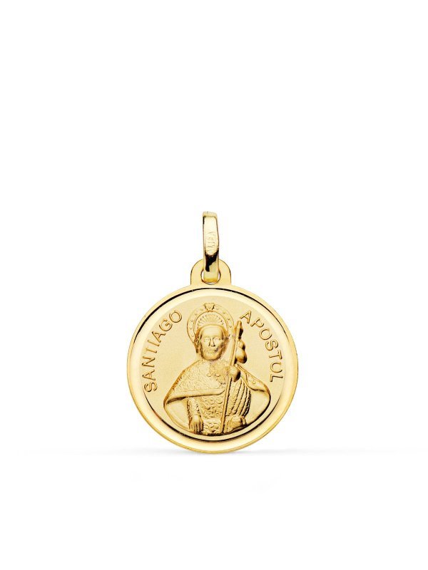 18K MEDALLA SANTIAGO APOSTOL BISEL 14 MM