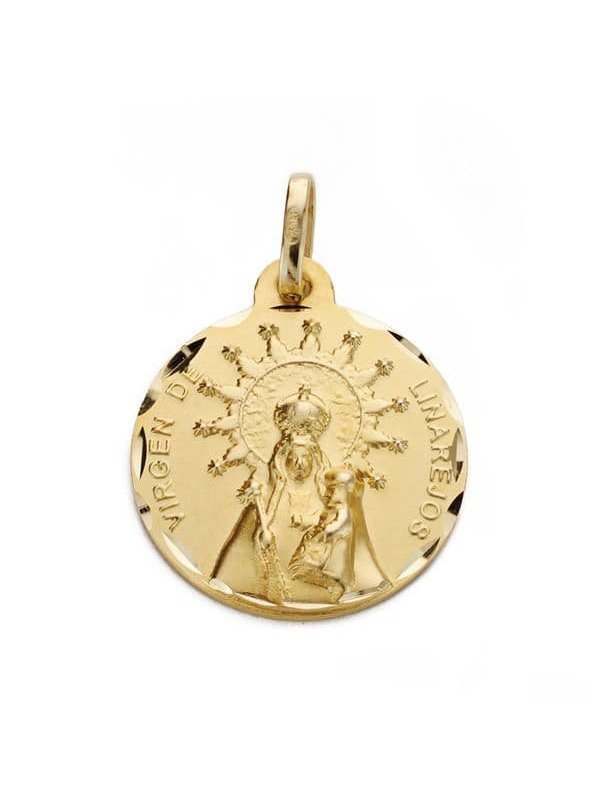 18K MEDALLA VIRGEN DE LINAREJOS 18 MM