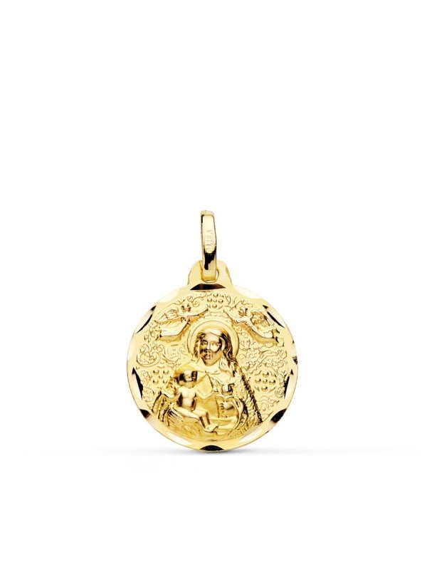 18K MEDALLA VIRGEN DE LA CINTA 18 MM