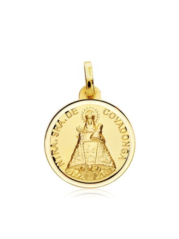 18K MEDALLA VIRGEN DE COVADONGA BISEL...