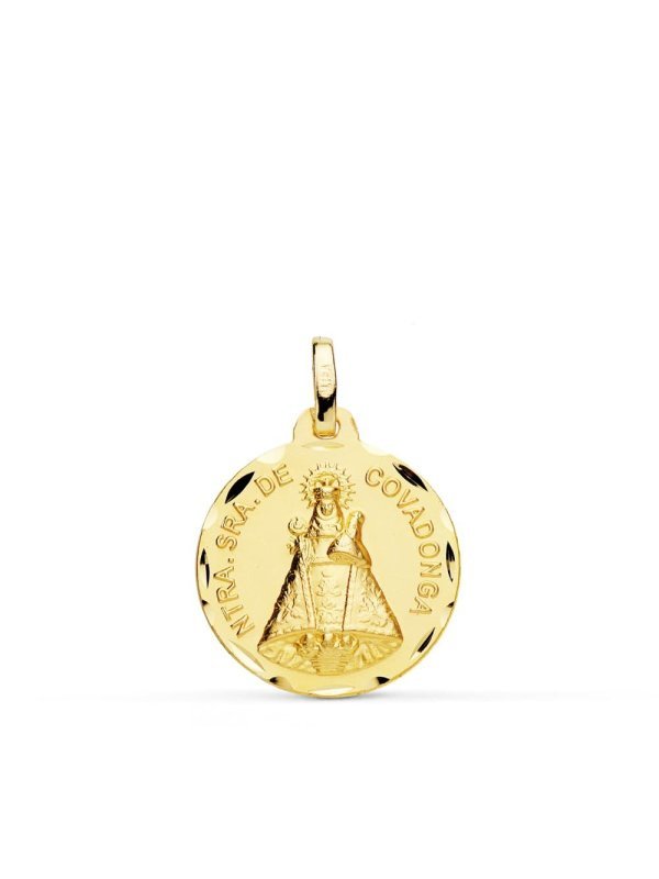 18K MEDALLA DE LA VIRGEN DE COVADONGA...