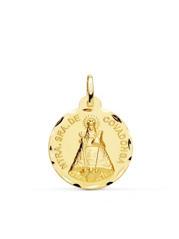 18K MEDALLA DE LA VIRGEN DE COVADONGA...