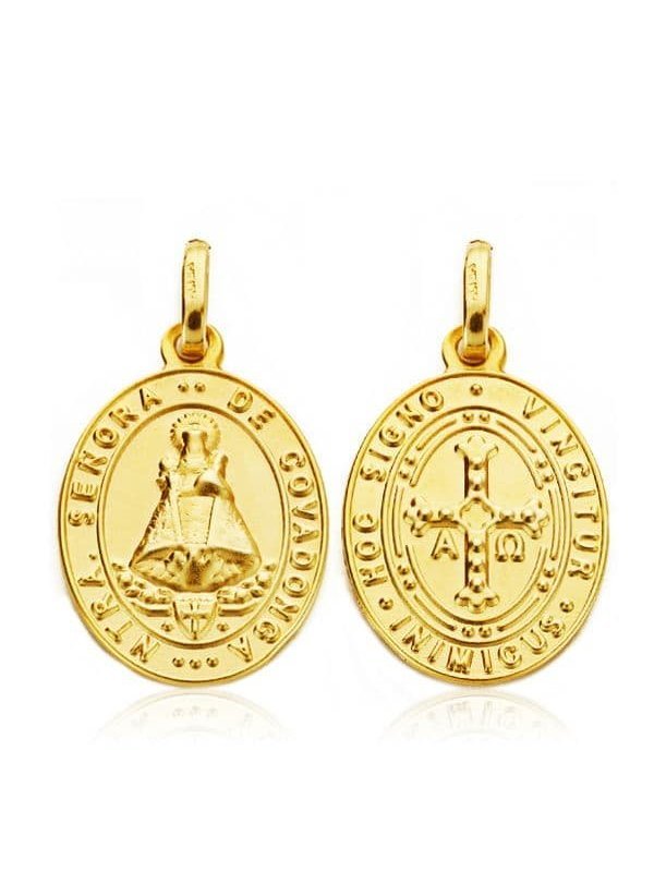 18K MEDALLA ESCAPULARIO VIRGEN...