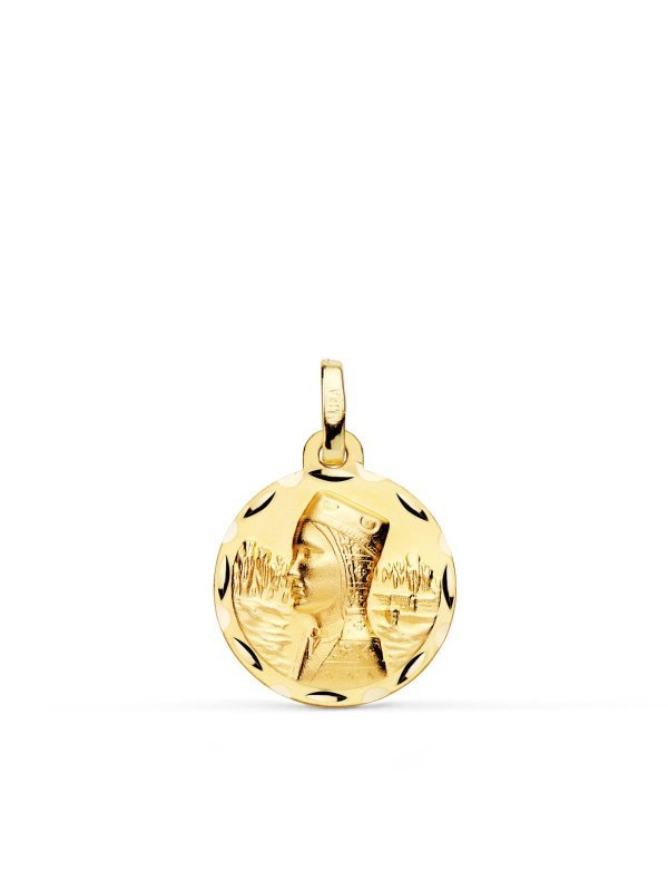 18K MEDALLA VIRGEN MONTSERRAT 16 MM...