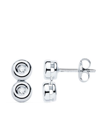 PENDIENTES ORO BLANCO...