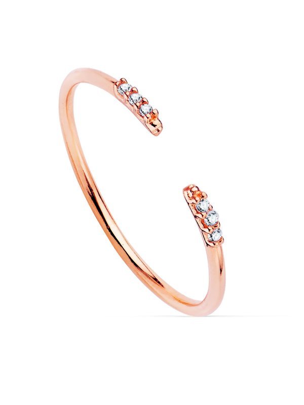 18K SORTIJA ABIERTA ORO ROSA...