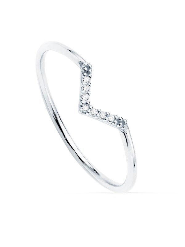 18K SORTIJA ORO BLANCO 7 DIAMANTES...