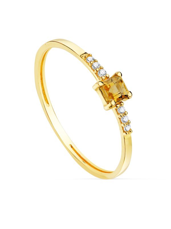 18K SORTIJA ORO AMARILLO 6 DIAMANTES...
