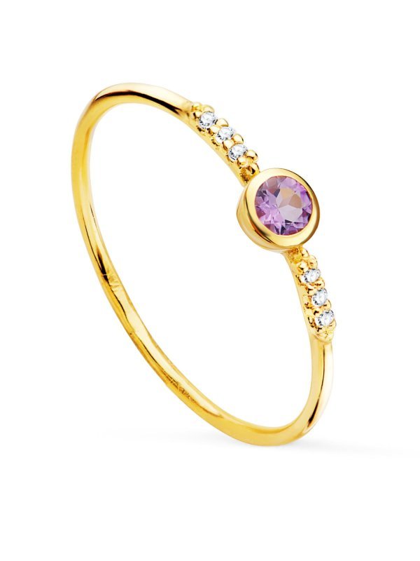 18K SORTIJA ORO AMARILLO 6 DIAMANTES...