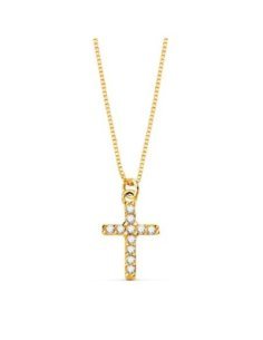 18K GARGANTILLA CRUZ 8.5X...