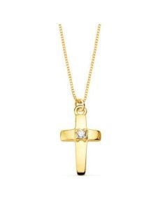 18K GARGANTILLA CRUZ 12X7...
